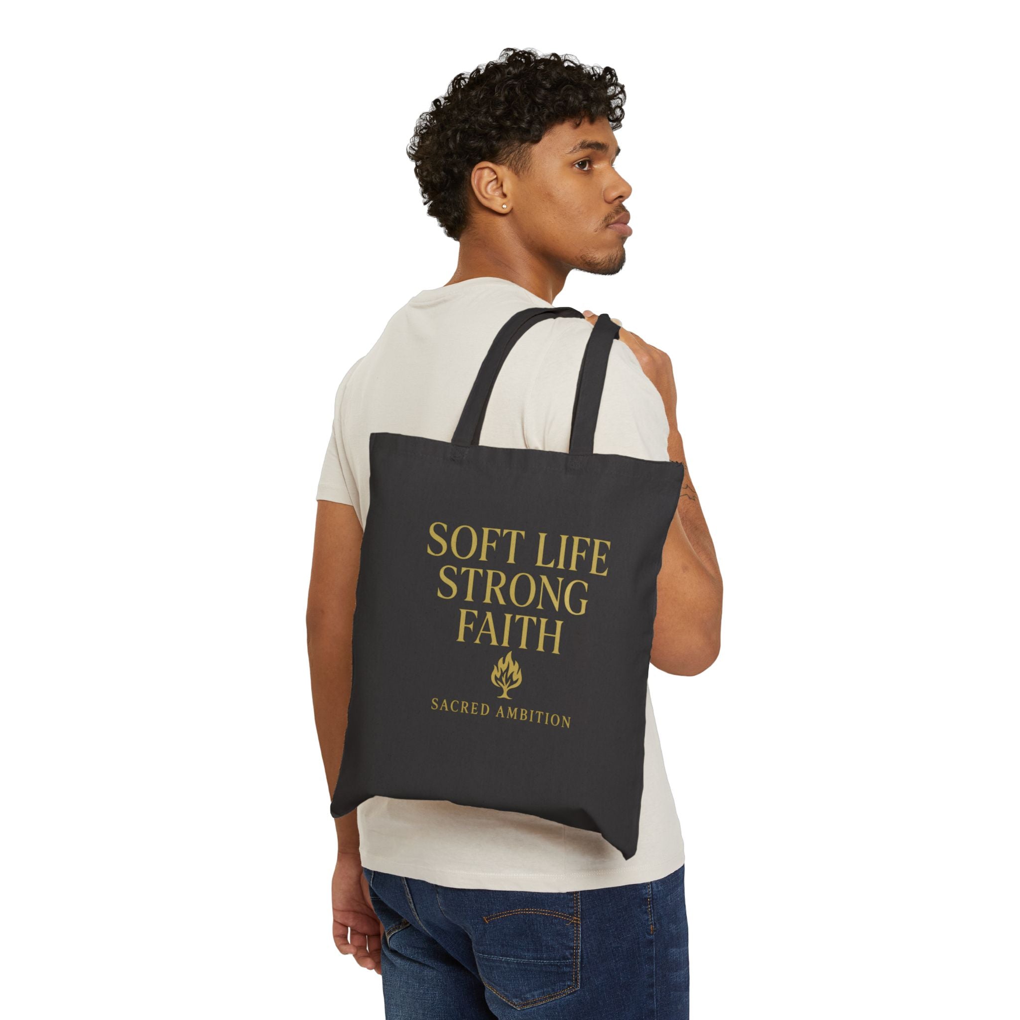 Canvas Tote - Soft Life Strong Faith