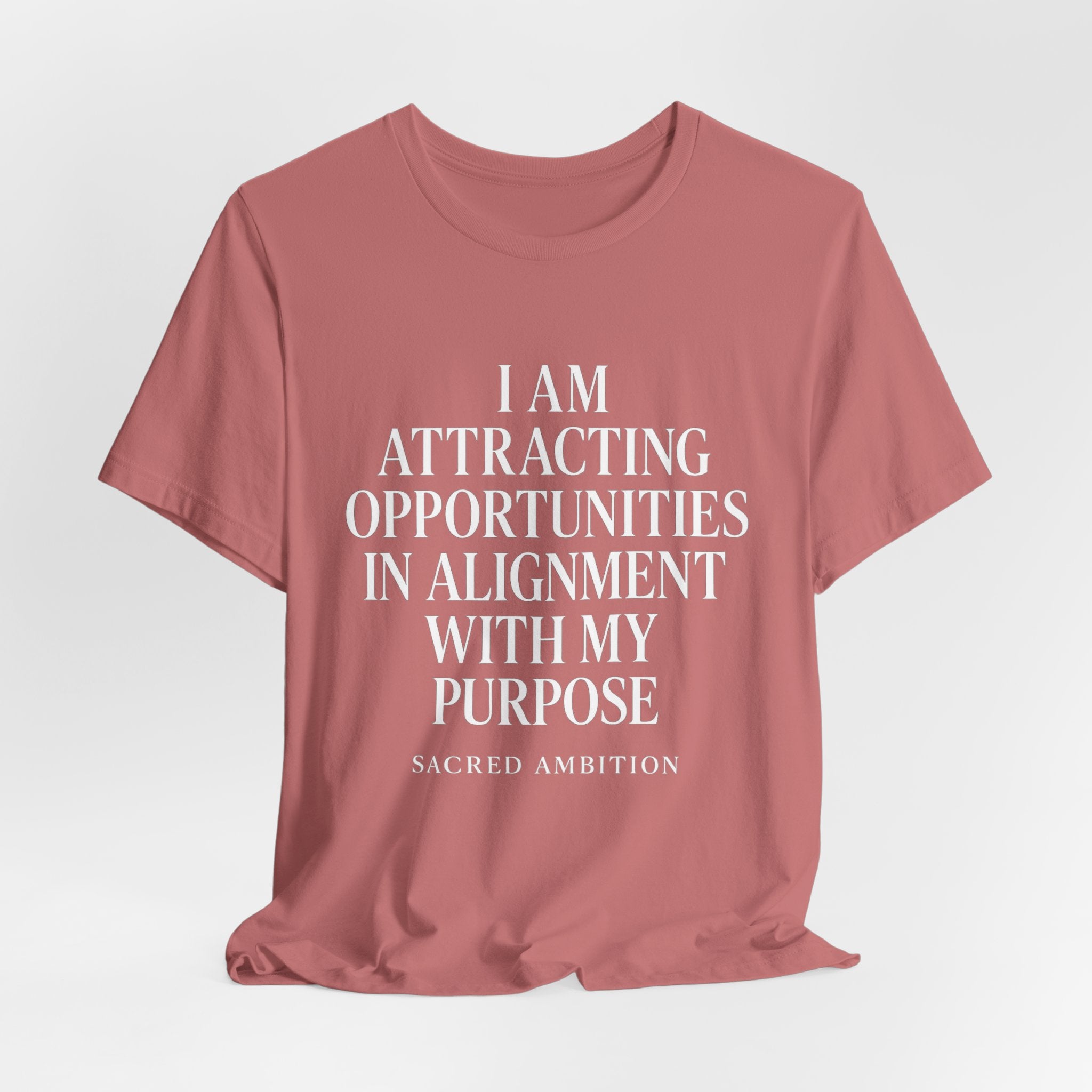 I Am Attracting Opportunities in Alignment with My Purpose T-Shirt | Affirmation Tee