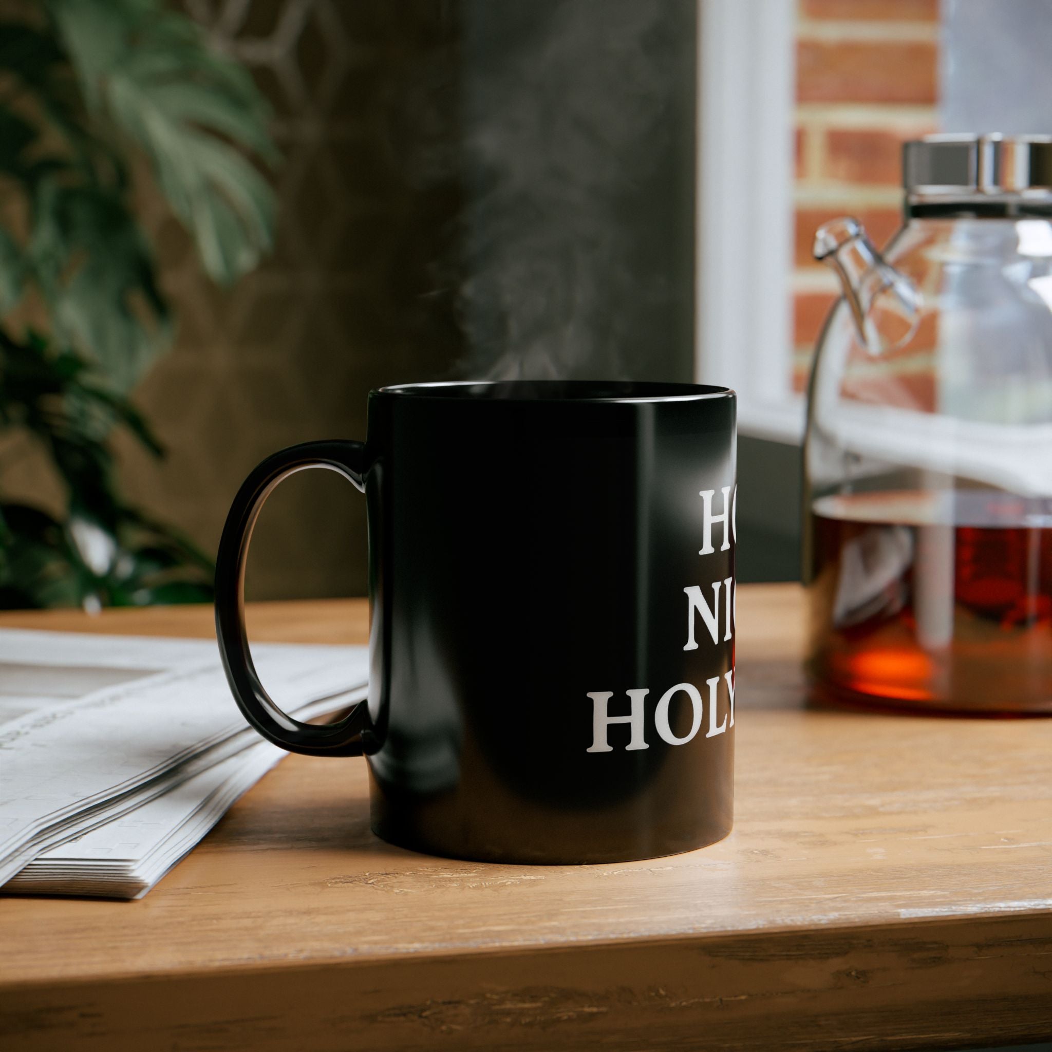 Holy Night Holy Light Christmas Hymn Mug — Black 11oz & 15oz